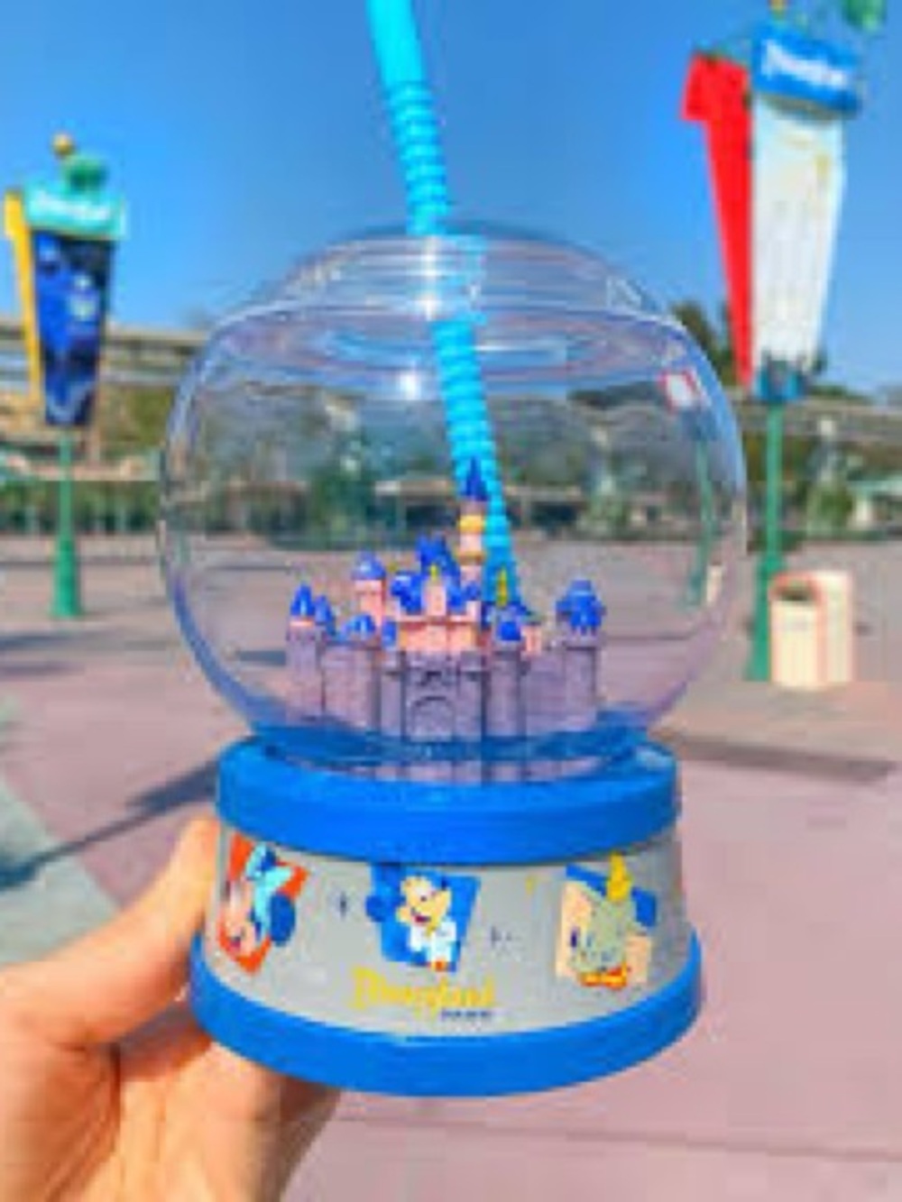 Disneyland 65th Anniversary Sleeping Beauty Castle Snow Globe Sipper Cup 2020